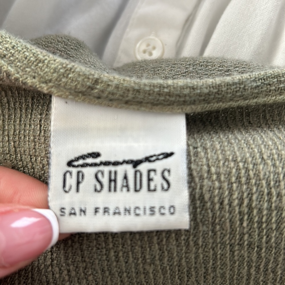 Cp Shades Green Button Front Comfy Tunic - image 3